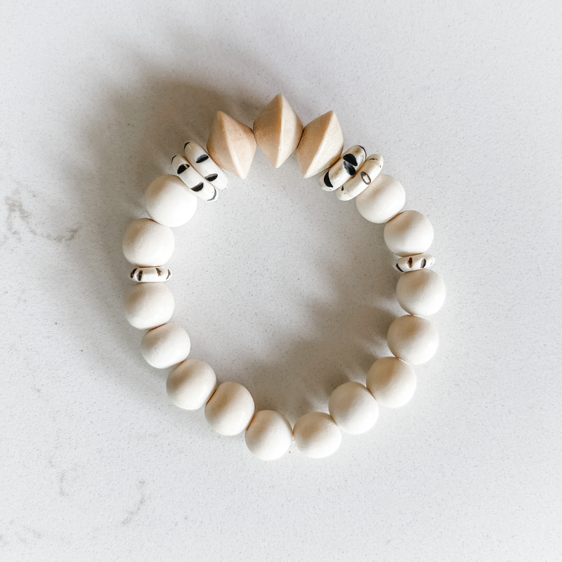 Cream + Natural Bicone