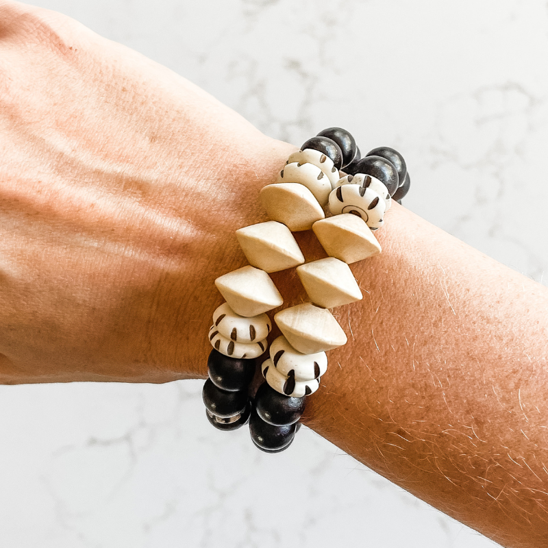 Black + Natural Bicone