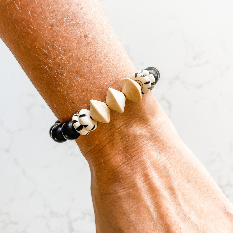 Black + Natural Bicone