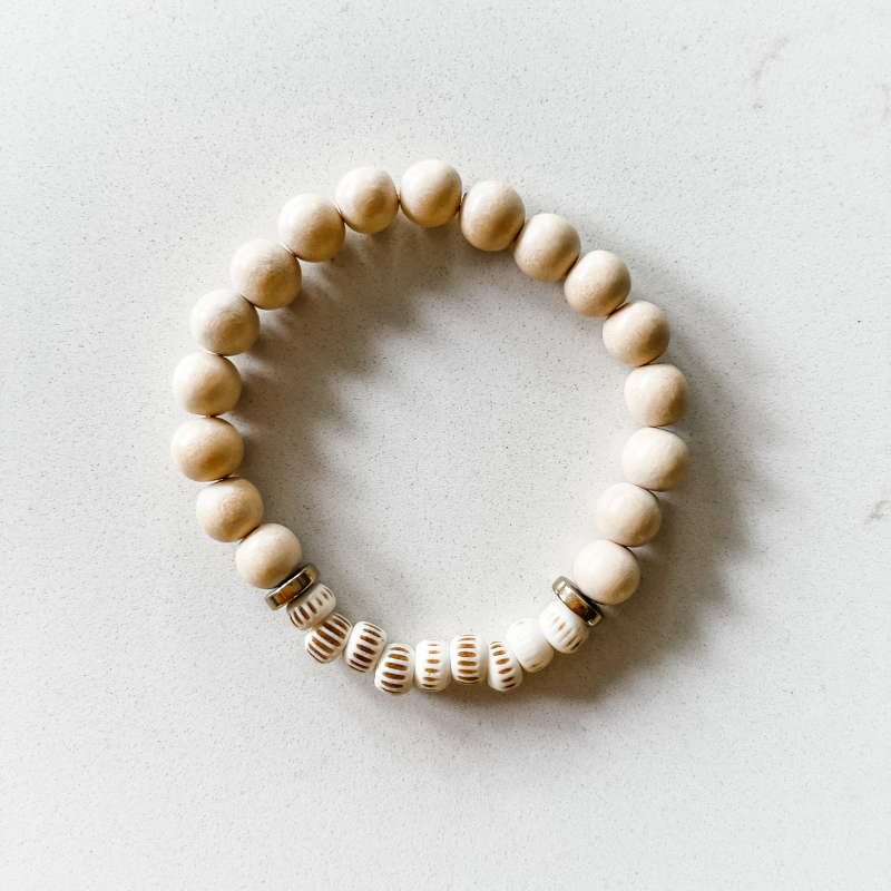 Cream + Chevron Bone